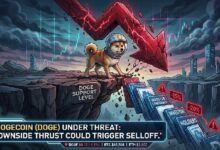 دوجكوين (DOGE) تحت التهديد: تراجع حاد قد يُطلق موجة بيع جماعي