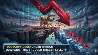 دوجكوين (DOGE) تحت التهديد: تراجع حاد قد يُطلق موجة بيع جماعي