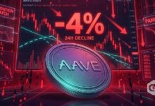 سعر AAVE يهبط 4% وسط فوضى داخلية وينزلق تحت 92 دولارًا