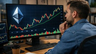 إيثيريوم تتراجع بعد الصعود مع بيع المؤسسة 8.3 مليون دولار من احتياطياتها