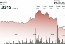 انخفاض XRP إلى 1.33 دولار مع تراجع البيتكوين أمام العملات الرقمية الرئيسية