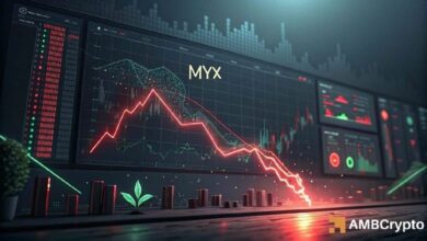 تراجع MYX Finance مع اختفاء 3.05 مليون دولار من السيولة – هل يستقر السعر؟