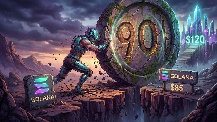 سولانا تكافح تحت مقاومة 90 دولارًا—التحرك التالي في دائرة الضوء