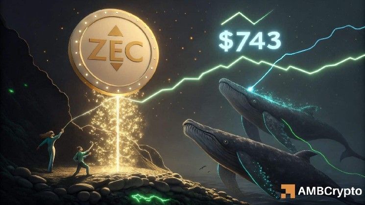 لماذا اختبار Zcash عند 743 دولاراً أهم من ارتفاع ZEC نفسه