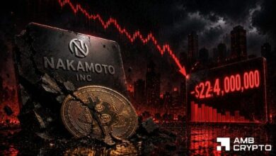رهان ناكاموتو على بيتكوين يفشل، ليصبح أسوأ خزينة BTC بخسائر 35%