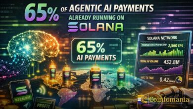 65% من مدفوعات الذكاء الاصطناعي العاملة تعمل بالفعل على سولانا