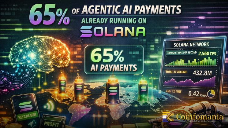 65% من مدفوعات الذكاء الاصطناعي العاملة تعمل بالفعل على سولانا