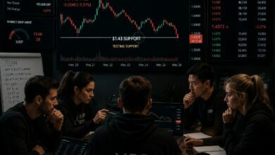 ريبل (XRP) يختبر دعم 1.43 دولار وسط تباين مشاعر السوق