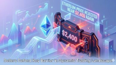 سعر إيثريوم يُرفض بالقرب من 2,400 دولار مجددًا، والبائعون يدافعون عن حاجز رئيسي