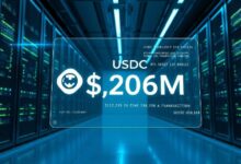 تحويل ضخم بقيمة 206 ملايين دولار من عملة USDC من محفظة غير معروفة إلى Paxos يثير تكهنات السوق