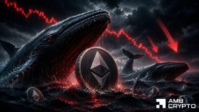 إيثريوم يكسر دعمًا رئيسيًا.. المضاربون يقولون "اشترِ الانخفاض" – لكن الحيتان تقول...