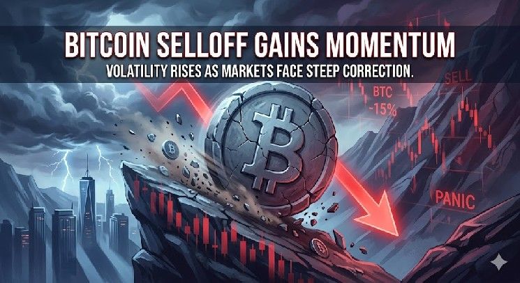 **سعر البيتكوين يواصل الانخفاض الحاد مع انهيار الدعم الرئيسي**