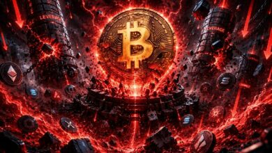 العملات الرقمية تواجه تصفيات تقارب مليار دولار مع انهيار البيتكوين والإيثريوم