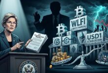 وارن تحث هيئة الأوراق المالية على التحقيق في مشروع ترامب للعملات الرقمية بعد فشل قانون الوضوح
