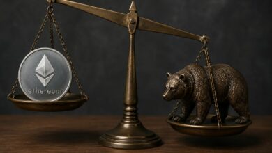 سعر الإيثيريوم معرض للانخفاض مع تشكيل علم هابط يركز على 1800 دولار