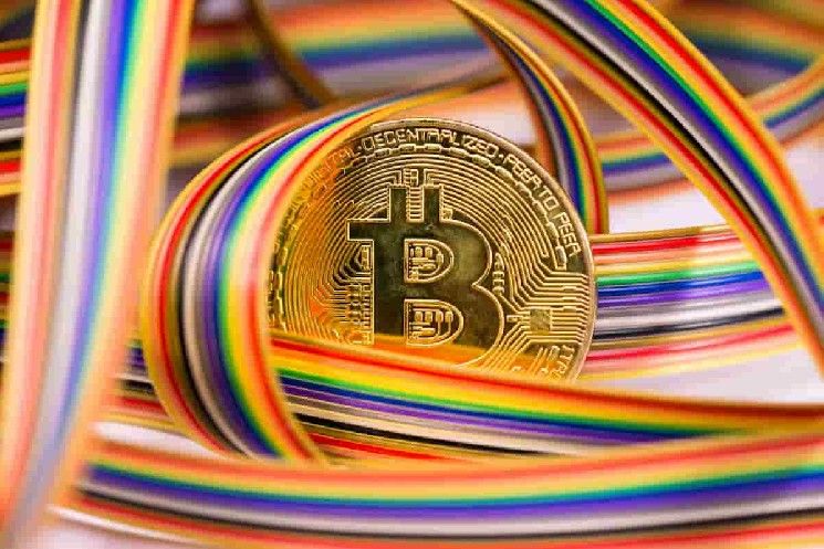 رسم بياني لقوس قزح للبيتكوين يتنبأ بسعر BTC في 1 يونيو 2026