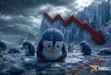 بطريق بودجي ينخفض 14% بعد فتح 712 مليون رمز: هل يستطيع PENGU التعافي؟