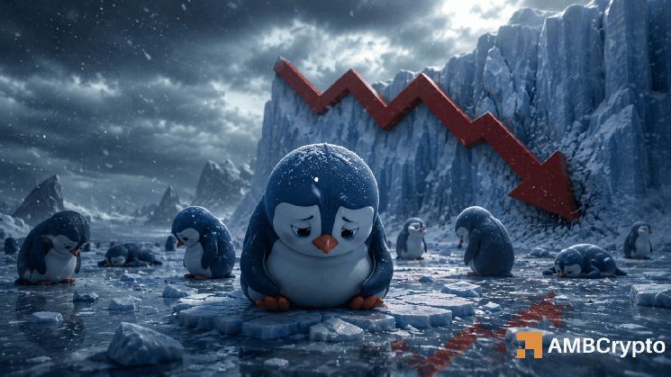 بطريق بودجي ينخفض 14% بعد فتح 712 مليون رمز: هل يستطيع PENGU التعافي؟