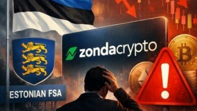 هيئة الرقابة المالية الإستونية تحذر مستثمري منصة Zondacrypto من انتهاك قانون MiCA