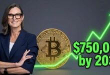 كاثي وود تضاعف رهانها: ARK Invest تضع سعرًا أساسيًا للبيتكوين عند 750,000 دولار بحلول 2030