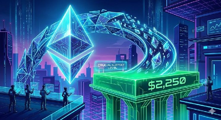 سعر الإيثيريوم يتراجع إلى 2,250 دولارًا، والمتداولون يترقبون دعمًا حاسمًا