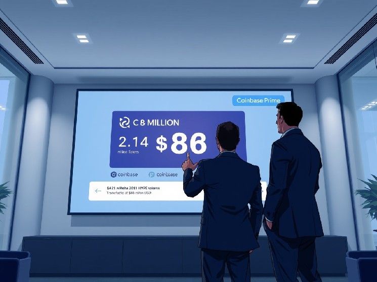 نقل 2.14 مليون رمز HYPE بقيمة 86 مليون دولار إلى Coinbase Prime: خطوة مؤسسية كبرى