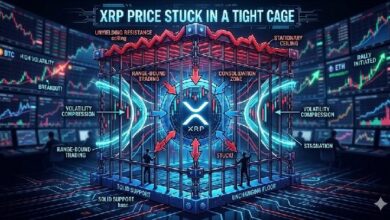 سعر XRP محاصر في قفص ضيق—ضغوط الاختراق تتصاعد