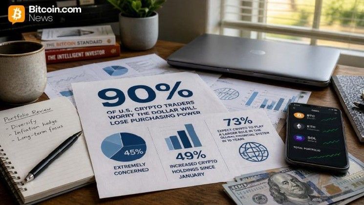 أوكي: 90% من متداولي العملات الرقمية في أمريكا يخشون انخفاض القوة الشرائية للدولار