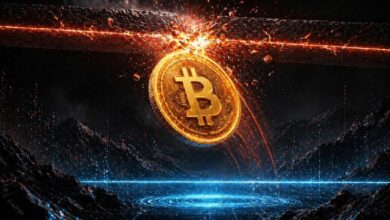 بيتكوين يُرفض عند منطقة أساس التكلفة الرئيسية—هل 68,000 دولار هو الدعم التالي؟