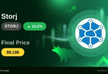 **STORJ يقفز فوق 0.13 دولار – ارتفاع بنسبة 24.2% في 30 دقيقة فقط**