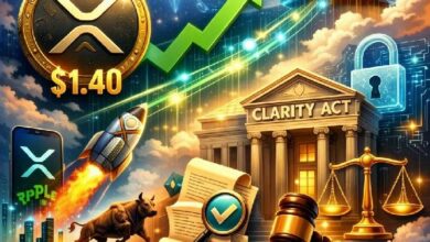 ريب قرب 1.40 دولار—ما الذي قد يحفز الارتفاع إلى 1.70 دولار، وكيف يتناسب قانون "الوضوح" مع المشهد