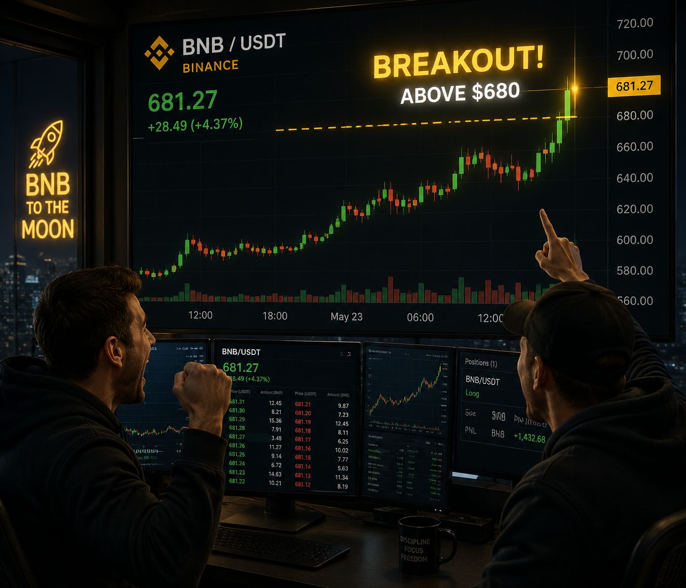 عنوان: BNB يستهدف اختراقًا نحو 720 دولارًا رغم الإشارات المتضاربة