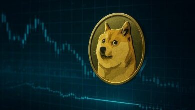 سعر دوجكوين عالق عند 0.10 دولار مع استعداد الشريط المضغوط للاختراق