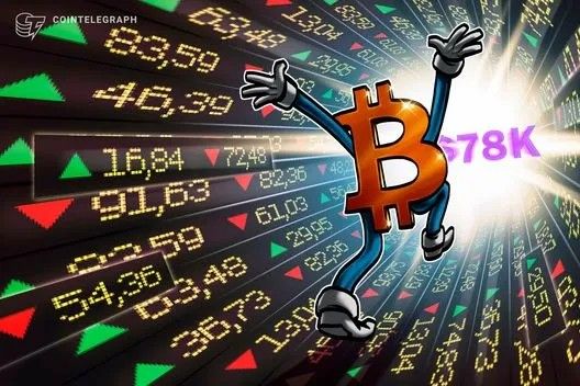 مؤشر RSI للبيتكوين يشير إلى تشبع شرائي يهبط بسعر BTC لاختبار 78 ألف دولار
