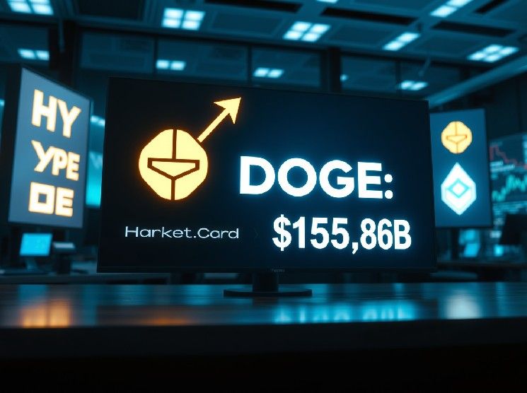 يتجاوز HYPE عملة Dogecoin في القيمة السوقية ويحتل المركز التاسع بين العملات الرقمية