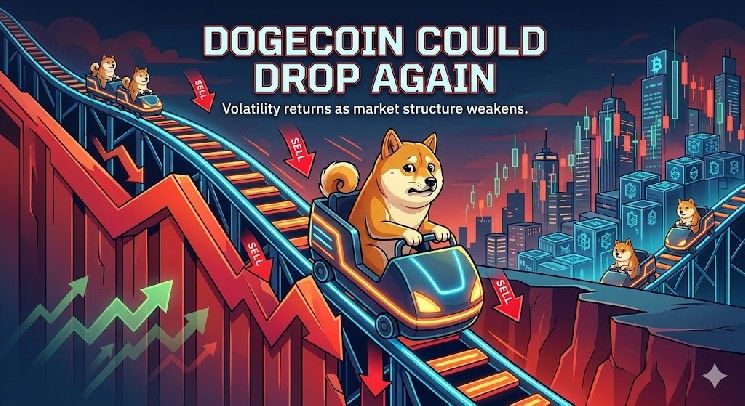 دوجكوين (DOGE) يواجه مخاطر هبوطية جديدة، والبائعون يواصلون عدوانيتهم