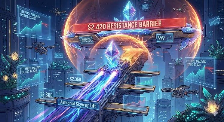سعر الإيثيريوم يحاول تمديد المكاسب، 2,420 دولارًا تقف في الطريق