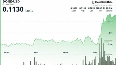 دوجكوين يقفز 4% ليقود المكاسب بين العملات الرئيسية مع صعود البيتكوين