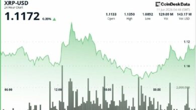 ريبل (XRP) يحافظ على 1.10 دولار مع ارتفاع تدفقات صناديق الاستثمار المتداولة، لكن المتداولين يظلون حذرين