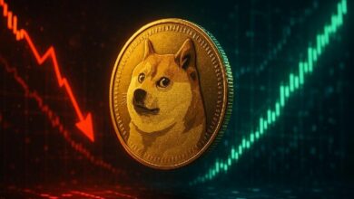 عملة Dogecoin عند 0.09 دولار: خوف شديد يلتقي بانضغاط تقلب محتدم
