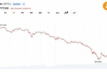بيتكوين تهبط إلى 66,346 دولارًا مع تصفية 1.35 مليار دولار من المراكز الطويلة لتسريع انهيار السوق