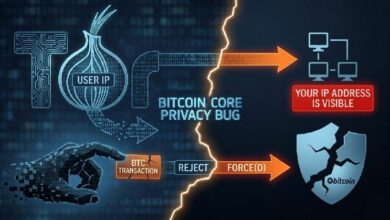 مطورو بيتكوين الأساسيون يكشفون ثغرة خصوصية قد تكشف عن عناوين IP للمستخدمين