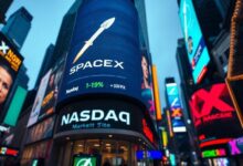 ارتفاع سهم سبيس إكس بنسبة 19% في أولى جلسات ناسداك، وتجاوز القيمة السوقية حاجز 2 تريليون دولار
