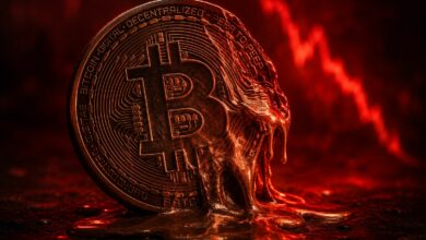 بيتكوين يهبط لأدنى مستوى في 4 أشهر مع تصفية 1.85 مليار دولار تهز السوق