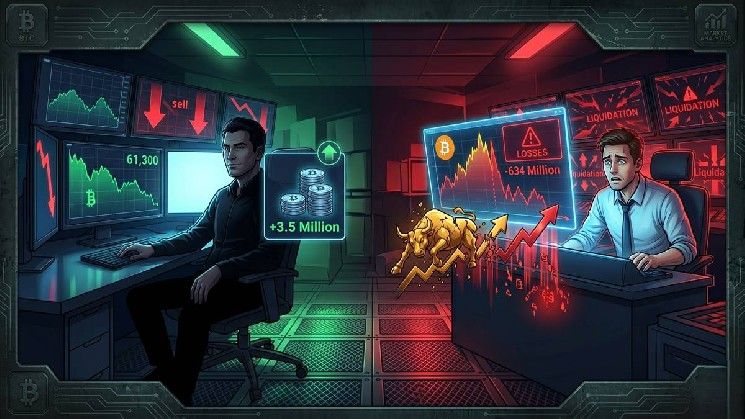 بيتكوين يتمسك بـ61 ألف دولار بينما يغلق حوت مركزًا بقيمة 1,400 بيتكوين—هل يستطيع الثوار الصمود؟