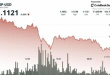 XRP يهبط 4.5% مع كسر مستوى دعم جديد بفعل ضغط بيعي قوي
