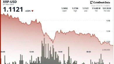 XRP يهبط 4.5% مع كسر مستوى دعم جديد بفعل ضغط بيعي قوي