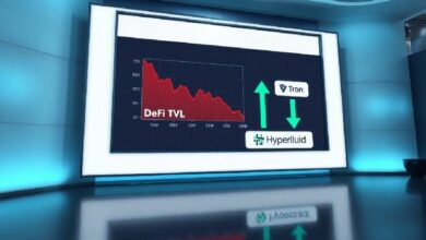 انكماش TVL في DeFi بنسبة 39% منذ بداية العام؛ ترون وهايبرليكويد فقط تخالفان الاتجاه