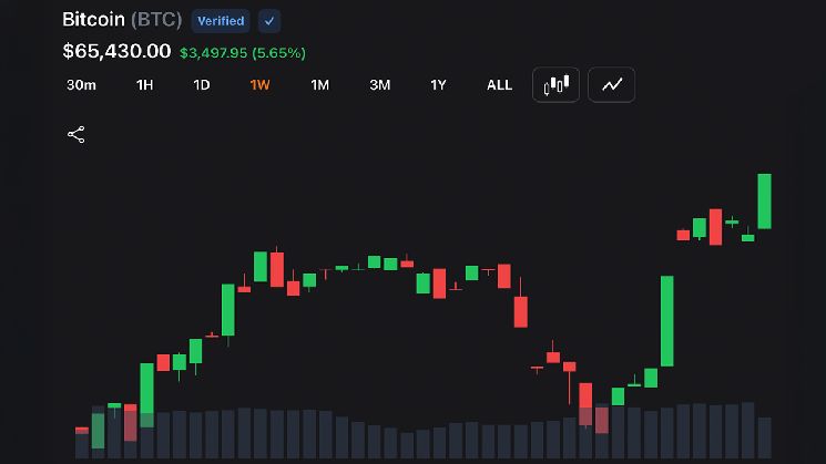 بيتكوين تخترق 65 ألف دولار مع تراجع التضخم ليشعل أسعار الأسهم والذهب والعملات الرقمية