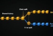 انقسام سلسلة البيتكوين: لماذا يحصل كل حامل BTC على أصل جديد بنسبة 1:1